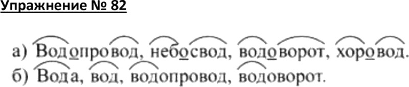 Русский язык упражнение 82. Водопровод корень слова. Водопровод состав слова. Разбор слова водопровод. Водопровод разбор слова по составу.